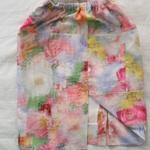 Shushu/Tong Floral Print Midi Skirt